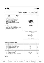 BF721 datasheet pdf SGS Thomson Microelectronics