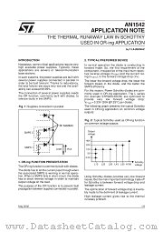 AN1542 datasheet pdf SGS Thomson Microelectronics