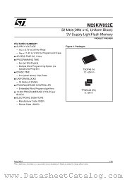 M29KW032E datasheet pdf SGS Thomson Microelectronics
