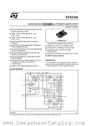 STA5100 datasheet pdf SGS Thomson Microelectronics