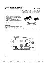 TDA7285 datasheet pdf SGS Thomson Microelectronics