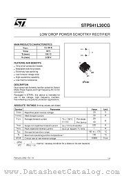 STPS41L30CG datasheet pdf SGS Thomson Microelectronics