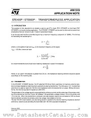 AN1519 datasheet pdf SGS Thomson Microelectronics