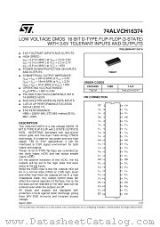 74ALVCH16374T datasheet pdf SGS Thomson Microelectronics