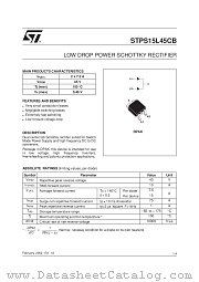 STPS15L45CB datasheet pdf SGS Thomson Microelectronics