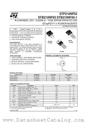 STP210NF02 datasheet pdf SGS Thomson Microelectronics