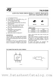 74LX1G08CTR datasheet pdf SGS Thomson Microelectronics