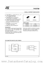 74V2T08STR datasheet pdf SGS Thomson Microelectronics