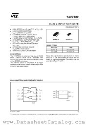 74V2T02CTR datasheet pdf SGS Thomson Microelectronics