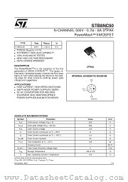 STB8NC50 datasheet pdf SGS Thomson Microelectronics