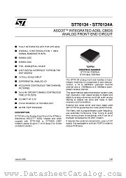 ST70134A datasheet pdf SGS Thomson Microelectronics