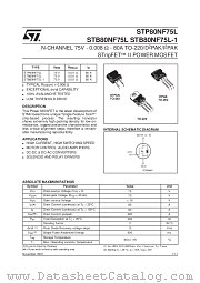 STB80NF75L-1 datasheet pdf SGS Thomson Microelectronics