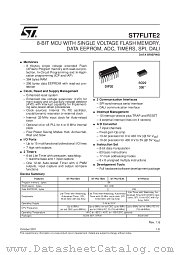 ST7FDALIF2M6 datasheet pdf SGS Thomson Microelectronics