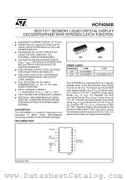 HCF4056BM1 datasheet pdf SGS Thomson Microelectronics