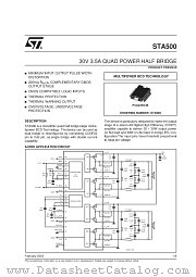STA500 datasheet pdf SGS Thomson Microelectronics