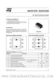 BAS70-08S datasheet pdf SGS Thomson Microelectronics