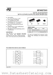 M74HCT241RM13TR datasheet pdf SGS Thomson Microelectronics