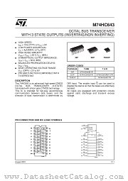 M74HC643RM13TR datasheet pdf SGS Thomson Microelectronics