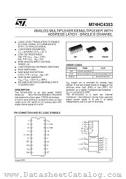 M74HC4353TTR datasheet pdf SGS Thomson Microelectronics
