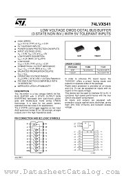 74LVX541M datasheet pdf SGS Thomson Microelectronics