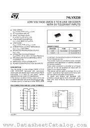 74LVX238MTR datasheet pdf SGS Thomson Microelectronics