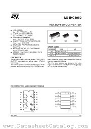 M74HC4050M1R datasheet pdf SGS Thomson Microelectronics