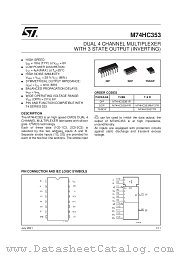 M74HC353RM13TR datasheet pdf SGS Thomson Microelectronics