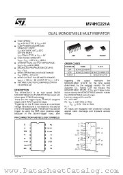M74HC221ARM13TR datasheet pdf SGS Thomson Microelectronics