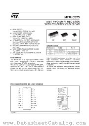 M74HC323TTR datasheet pdf SGS Thomson Microelectronics