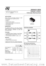 ESDA6V1-5SC6 datasheet pdf SGS Thomson Microelectronics