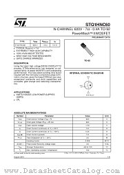 STQ1HNC60 datasheet pdf SGS Thomson Microelectronics