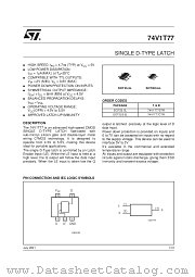 74V1T77CTR datasheet pdf SGS Thomson Microelectronics