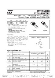 STP11NM60FD datasheet pdf SGS Thomson Microelectronics