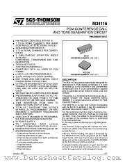 M34116B1 datasheet pdf SGS Thomson Microelectronics