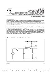 AN1374 datasheet pdf SGS Thomson Microelectronics
