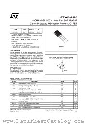 STY60NM50 datasheet pdf SGS Thomson Microelectronics