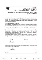AN1357 datasheet pdf SGS Thomson Microelectronics