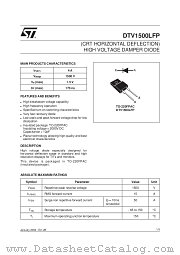 DTV1500LFP datasheet pdf SGS Thomson Microelectronics