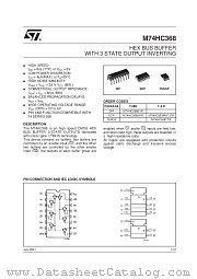 M74HC368B1R datasheet pdf SGS Thomson Microelectronics