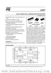 L6227D datasheet pdf SGS Thomson Microelectronics