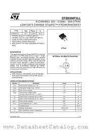 STB85NF3LL datasheet pdf SGS Thomson Microelectronics