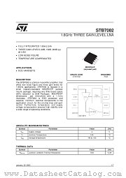 STB7002 datasheet pdf SGS Thomson Microelectronics