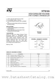 STT818A datasheet pdf SGS Thomson Microelectronics