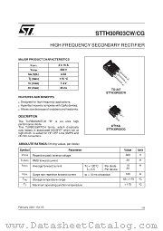 STTH30R03CG datasheet pdf SGS Thomson Microelectronics
