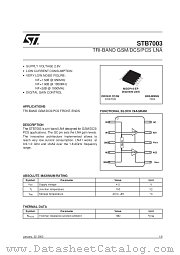 STB7003 datasheet pdf SGS Thomson Microelectronics