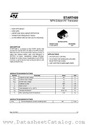 START499 datasheet pdf SGS Thomson Microelectronics