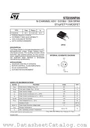 STD35NF06 datasheet pdf SGS Thomson Microelectronics