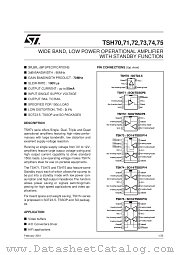 TSH71CD datasheet pdf SGS Thomson Microelectronics