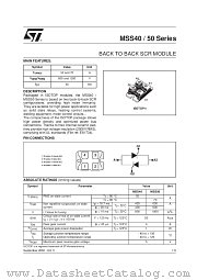 MSS50-1200 datasheet pdf SGS Thomson Microelectronics