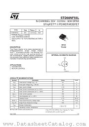 STD60NF55L datasheet pdf SGS Thomson Microelectronics